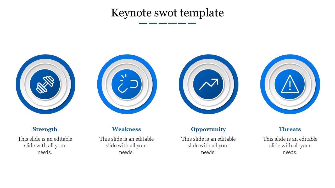 Free - Incredible Keynote SWOTTemplate For Presentation Slide